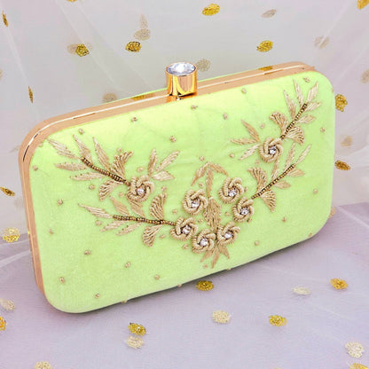 Dhani Mint Green Clutch - Fancy Fab Jewels