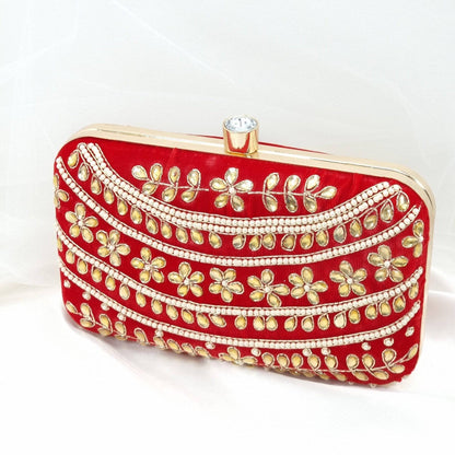 Red Gold Sahiba Bridal Clutch - Fancy Fab Jewels