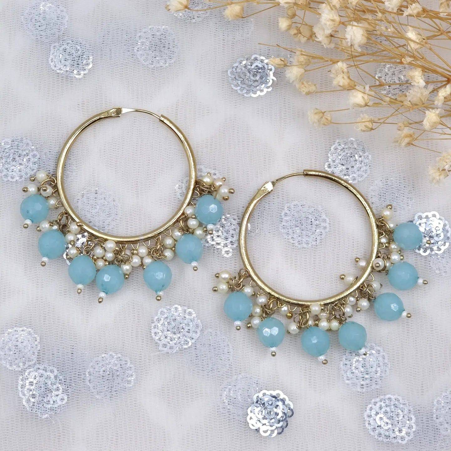 Sanjana- Hoop Earrings - Fancy Fab Jewels