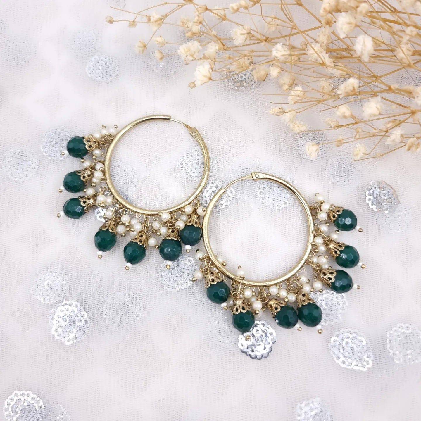 Sanjana- Hoop Earrings - Fancy Fab Jewels