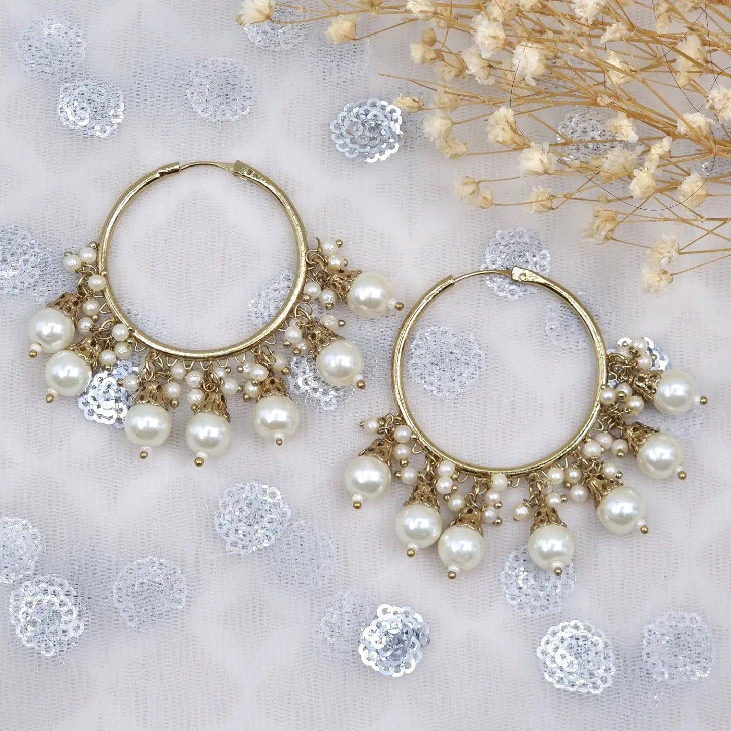 Sanjana- Hoop Earrings - Fancy Fab Jewels