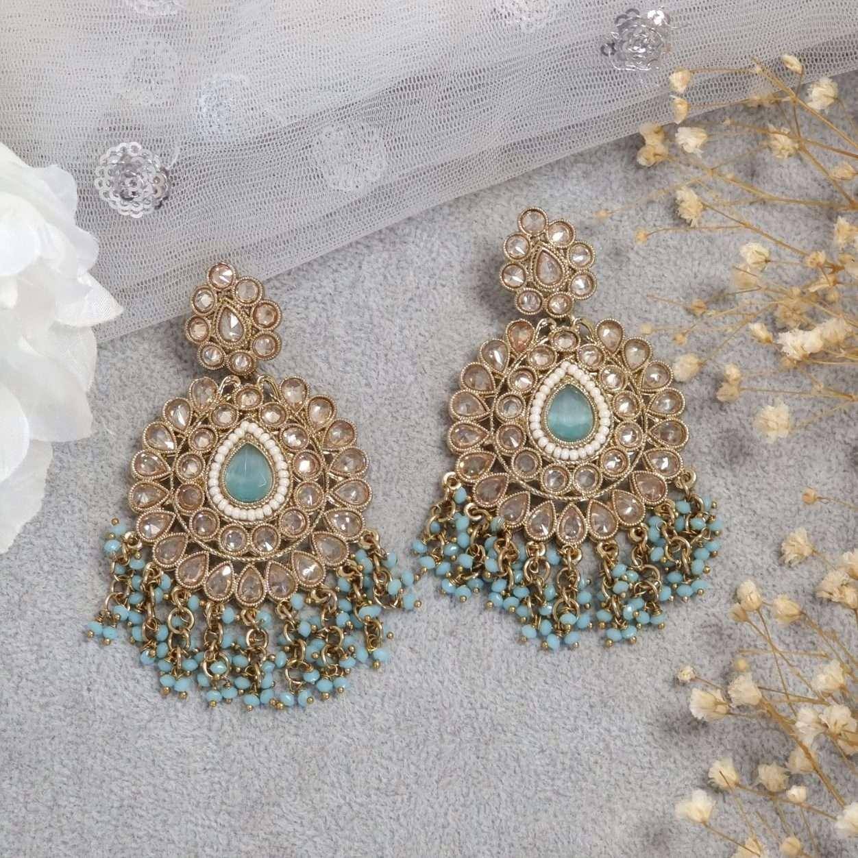 Navya Wedding Statement Earrings - Fancy Fab Jewels