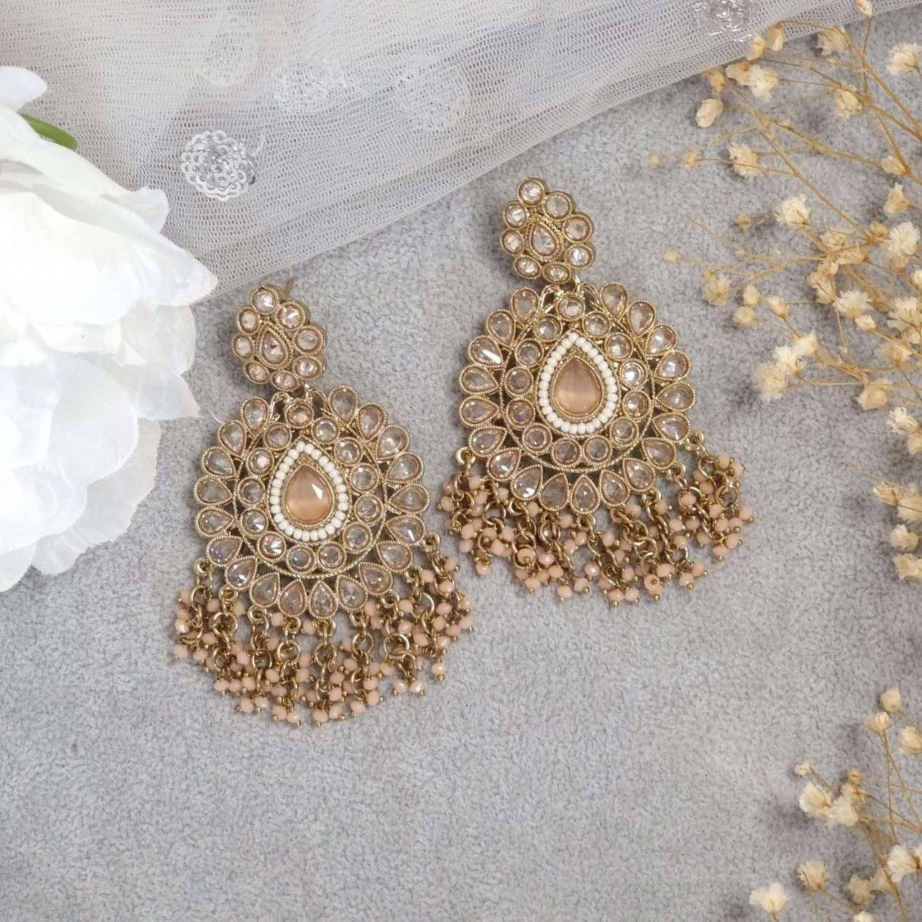 Navya Wedding Statement Earrings - Fancy Fab Jewels