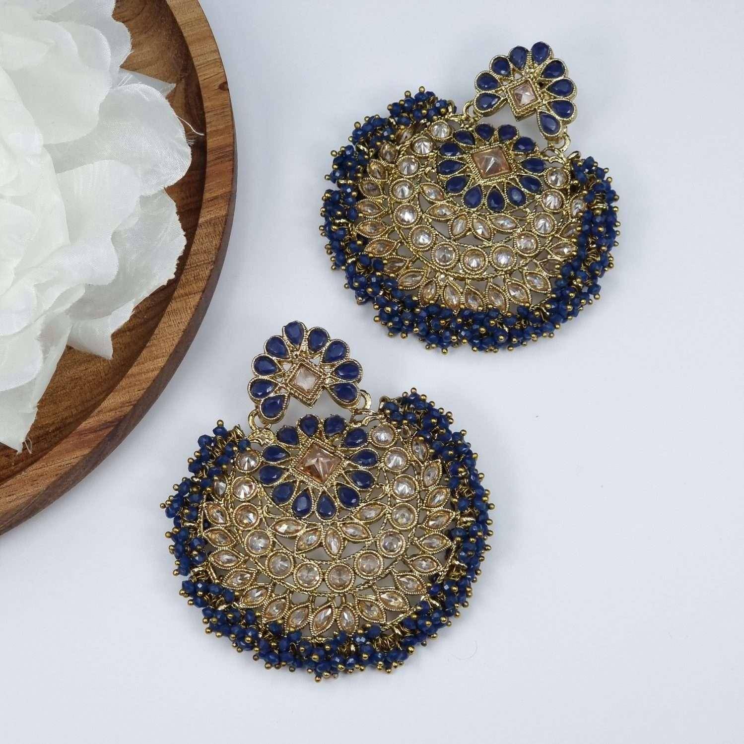 Nidhi Bold Statement Earrings - Fancy Fab Jewels