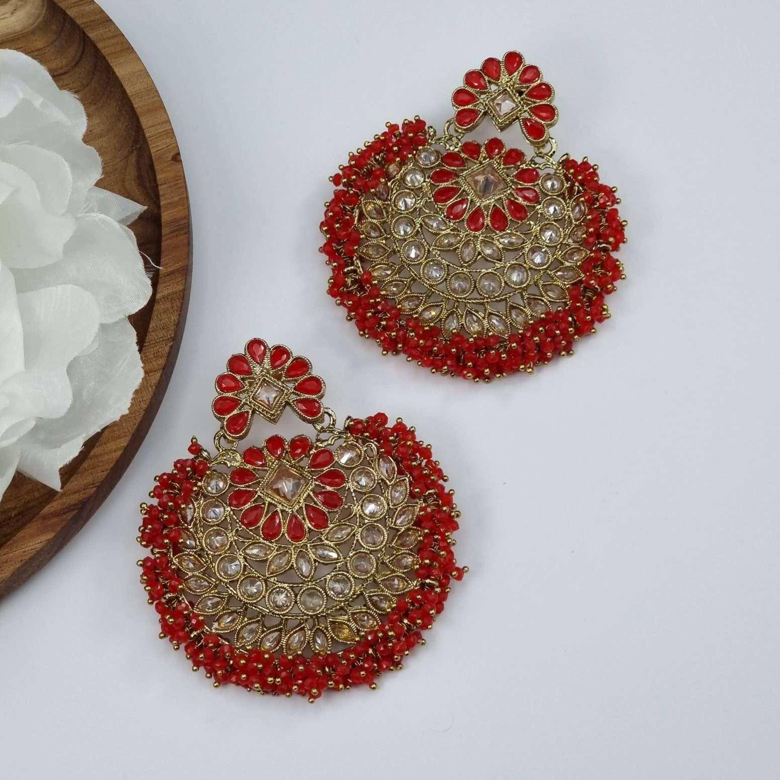 Nidhi Bold Statement Earrings - Fancy Fab Jewels