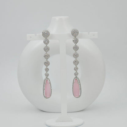 Shabana American Diamond long Earrings - Fancy Fab Jewels