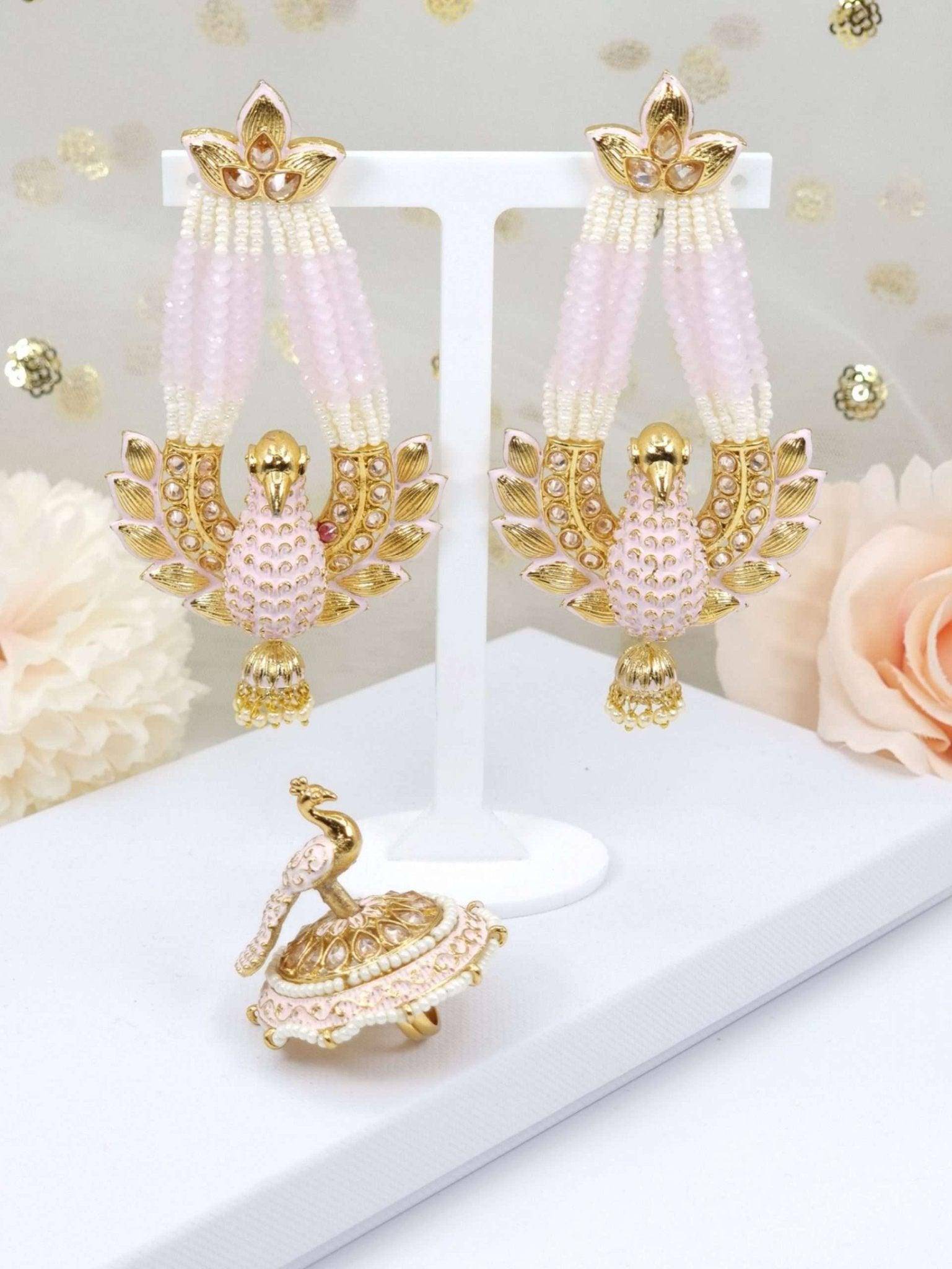 Gold Earrings Jewellery Set - Fancy Fab Jewels