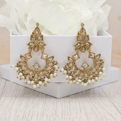 Traditional Pearl Drop Earrings - Fancy Fab Jewels