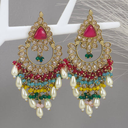 Mehrunnissa Women's Large Statement Earrings Set - Fancy Fab Jewels