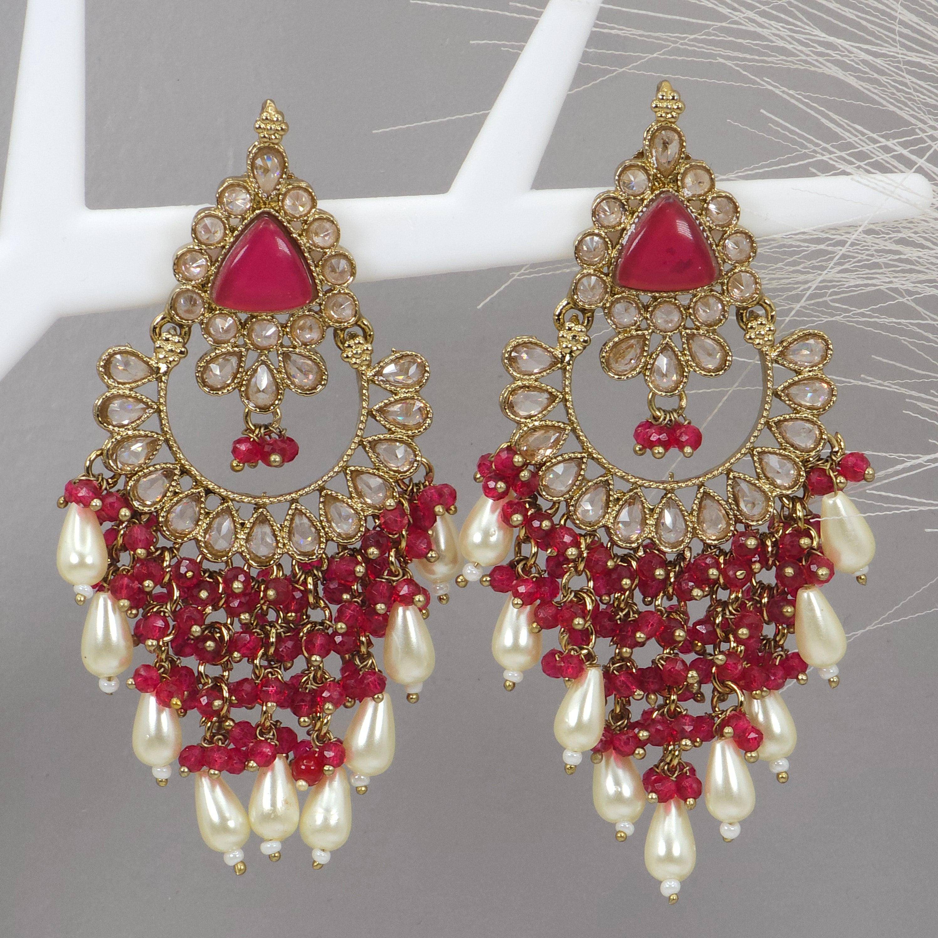 Mehrunnissa Women's Large Statement Earrings Set - Fancy Fab Jewels