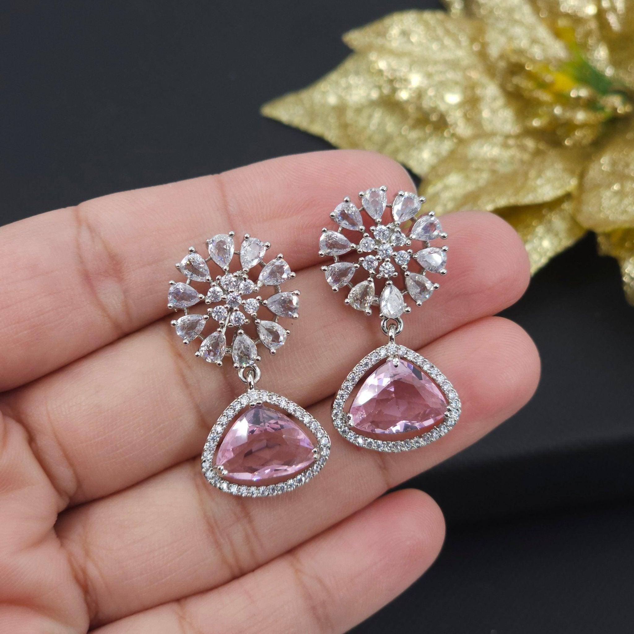 Aella American Diamond Earrings - Fancy Fab Jewels