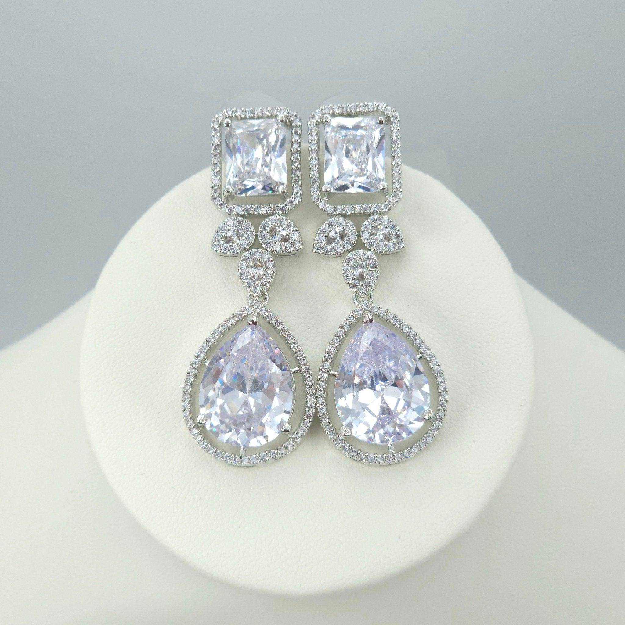 Alice American Diamond Earrings - Fancy Fab Jewels