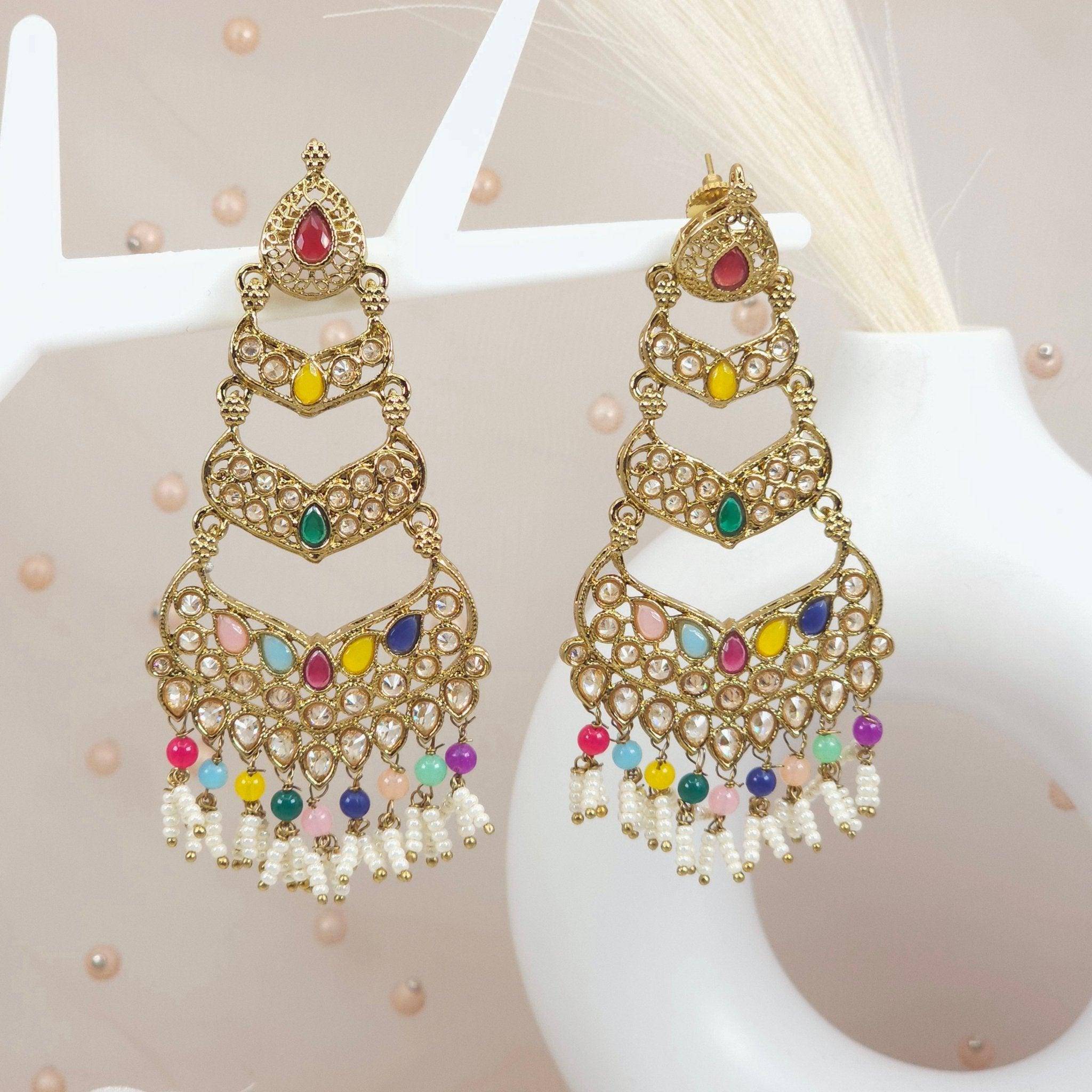 Jasmin Gold Drop Earrings for Women - Fancy Fab Jewels