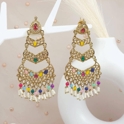 Jasmin Gold Drop Earrings for Women - Fancy Fab Jewels