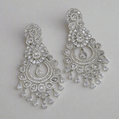 Azqa American Diamond Drop Earrings - Fancy Fab Jewels