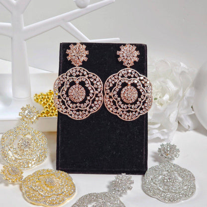 Inaya American Drop Diamond Earrings - Fancy Fab Jewels