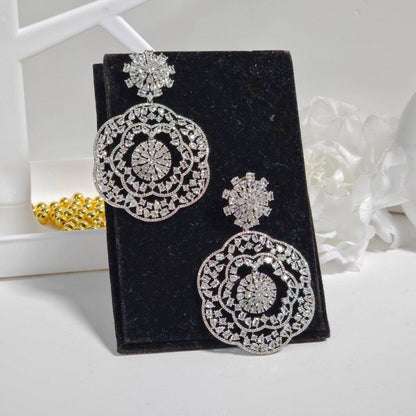 Inaya American Drop Diamond Earrings - Fancy Fab Jewels