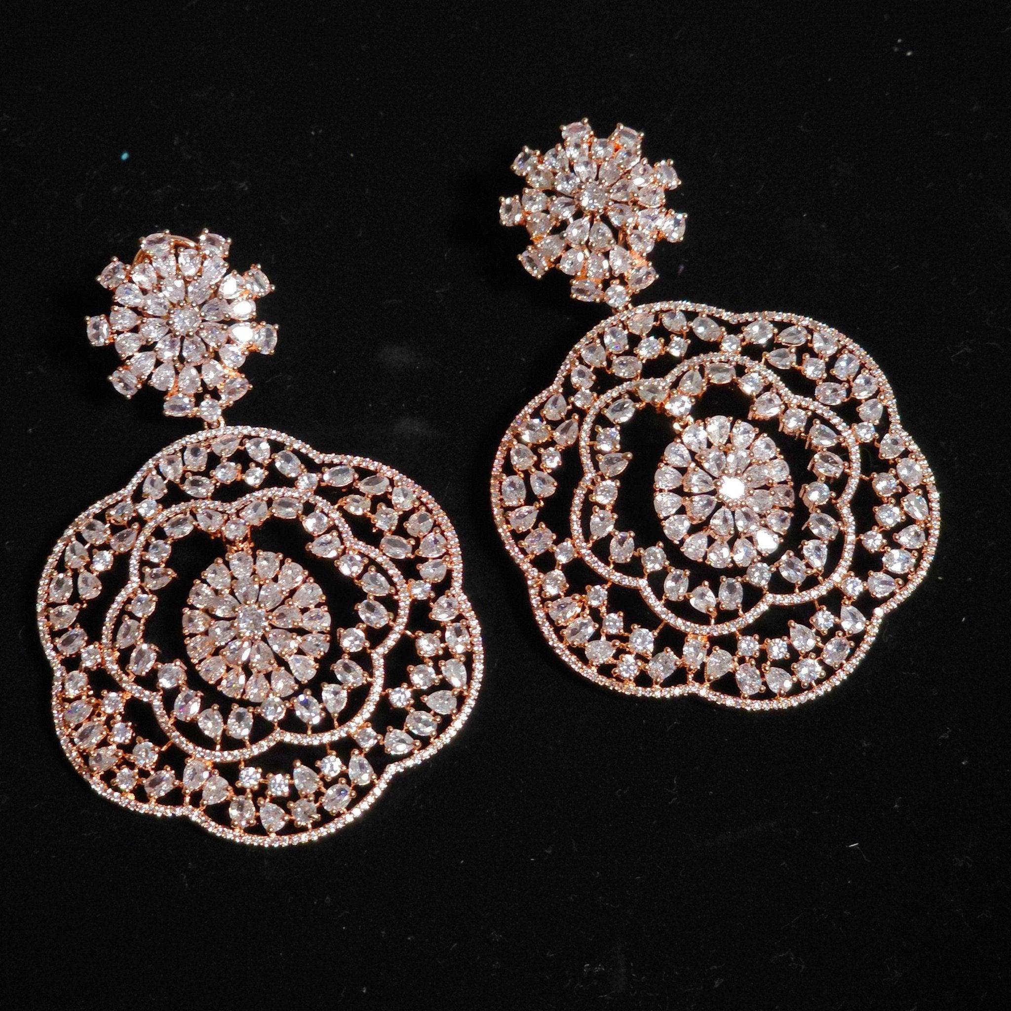 Inaya American Drop Diamond Earrings - Fancy Fab Jewels