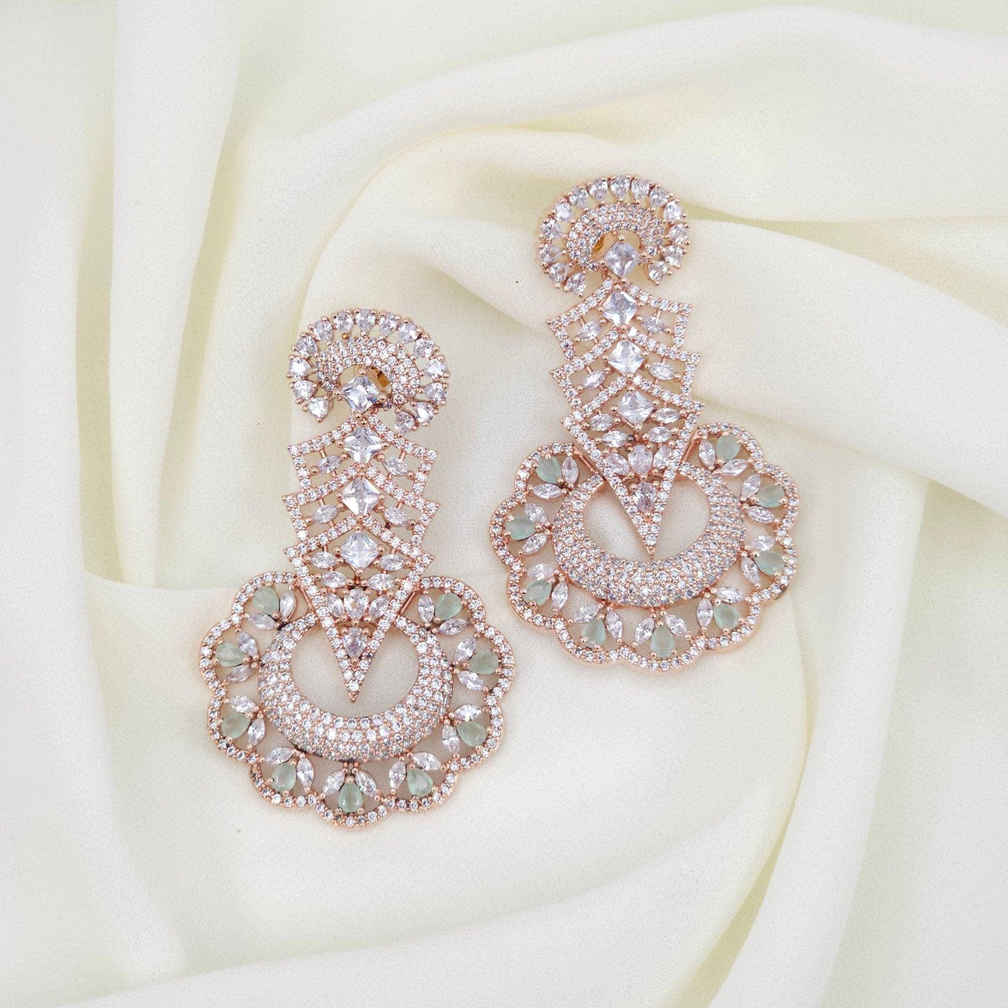 American Diamond Drop Earrings - Fancy Fab Jewels