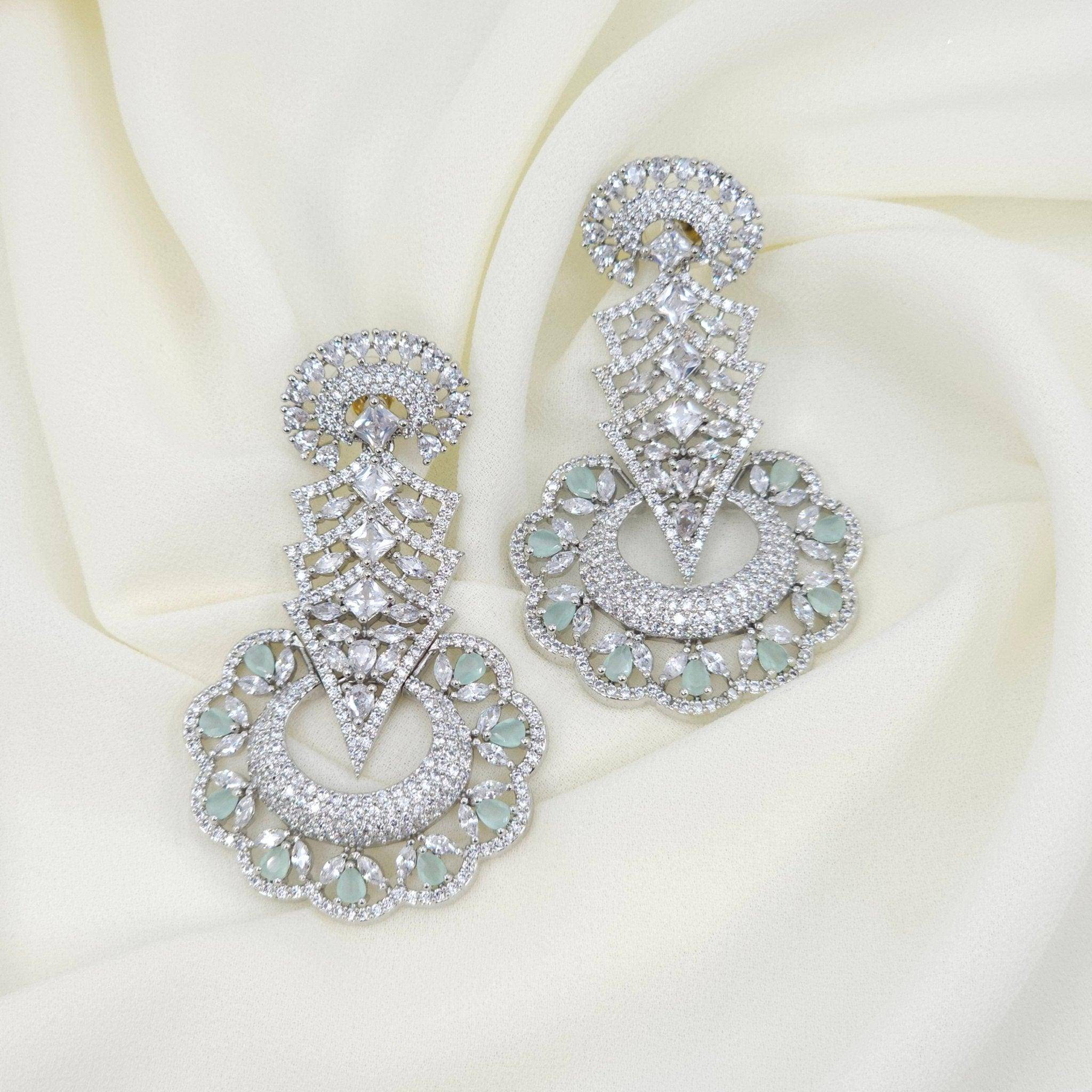 American Diamond Drop Earrings - Fancy Fab Jewels