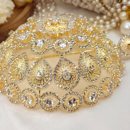 American Diamond CZ Hair Bun Holder And Pin Accessory - Fancy Fab Jewels