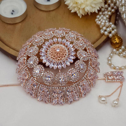 American Diamond CZ Hair Bun Accessory - Fancy Fab Jewels