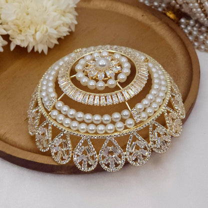 American Diamond CZ Hair Bun Holder And Pin Accessory - Fancy Fab Jewels