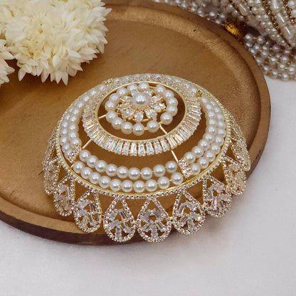 American Diamond CZ Hair Bun Holder And Pin Accessory - Fancy Fab Jewels