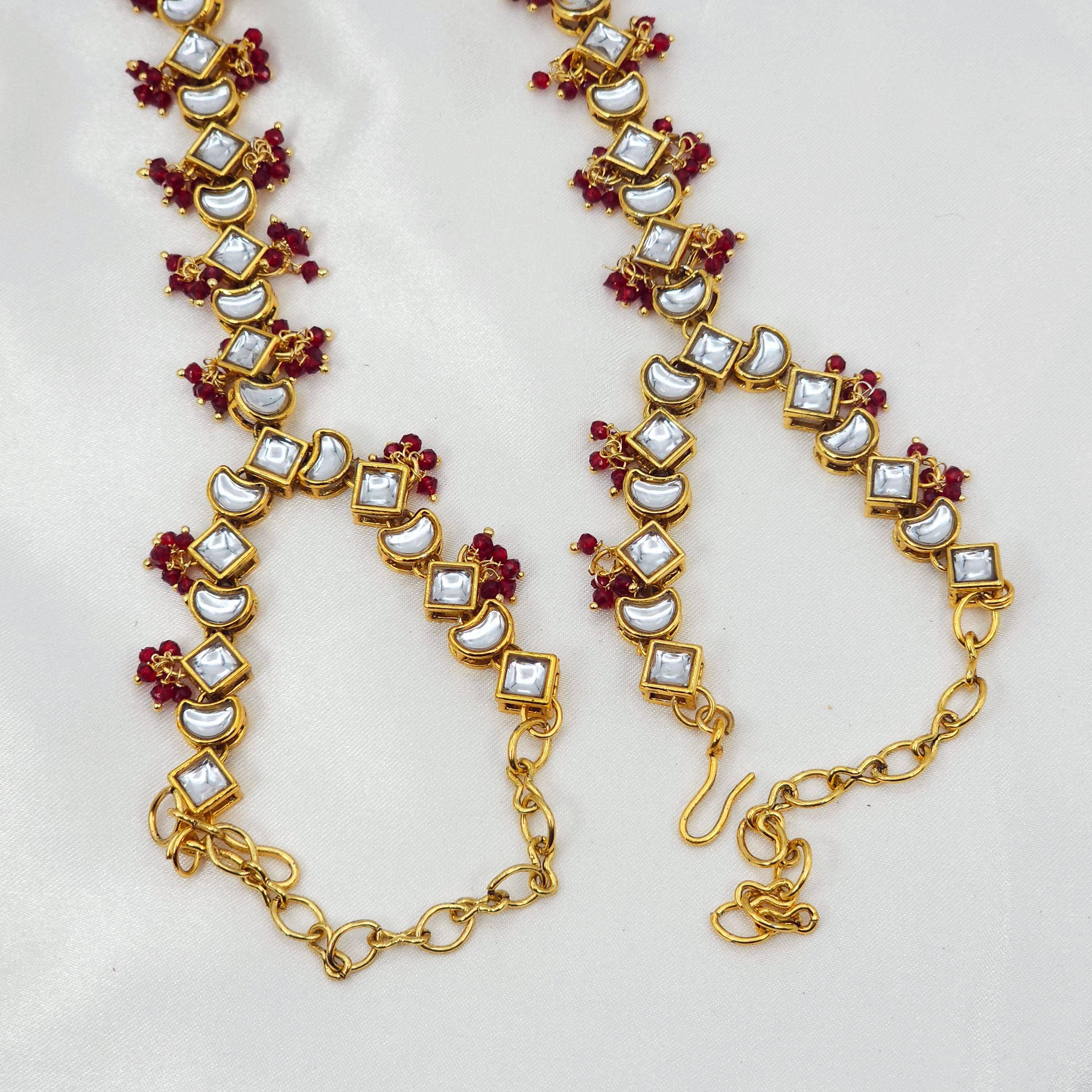 FFJ Kundan Hathphool Hand Harness - Fancy Fab Jewels