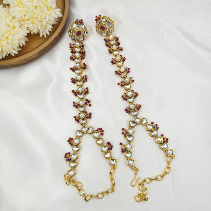 FFJ Kundan Hathphool Hand Harness - Fancy Fab Jewels