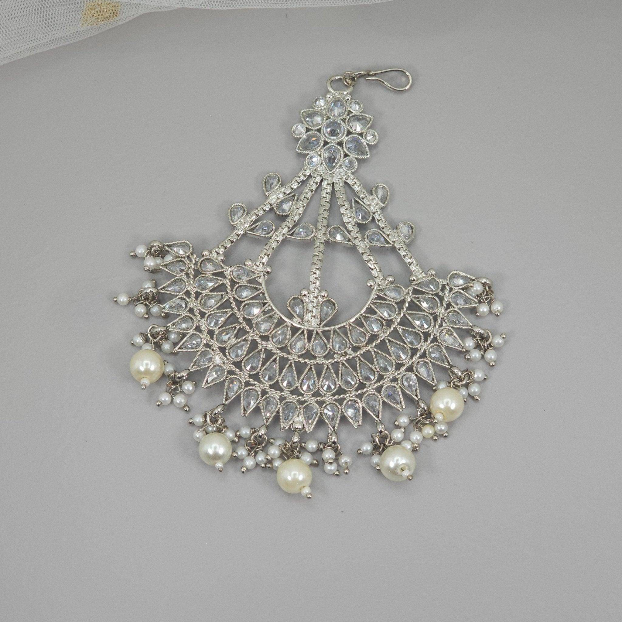 Maham- Antique Reverse Polki Bridal Hair Passa - Fancy Fab Jewels