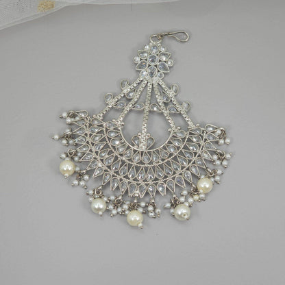 Maham- Antique Reverse Polki Bridal Hair Passa - Fancy Fab Jewels