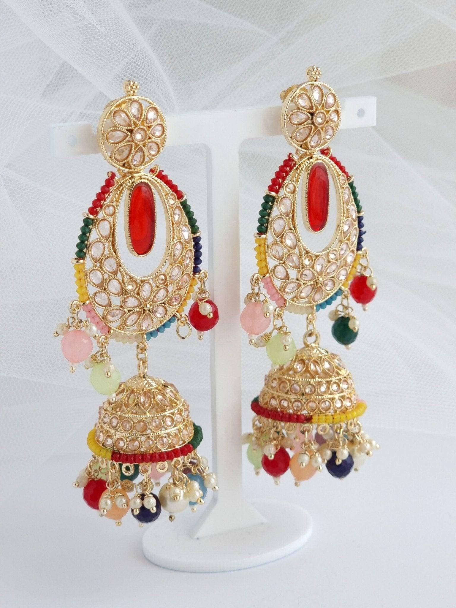 MARIA Polki Stone Jhumki - Fancy Fab Jewels