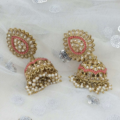 Rubab Statement Jhumki Earrings - Fancy Fab Jewels