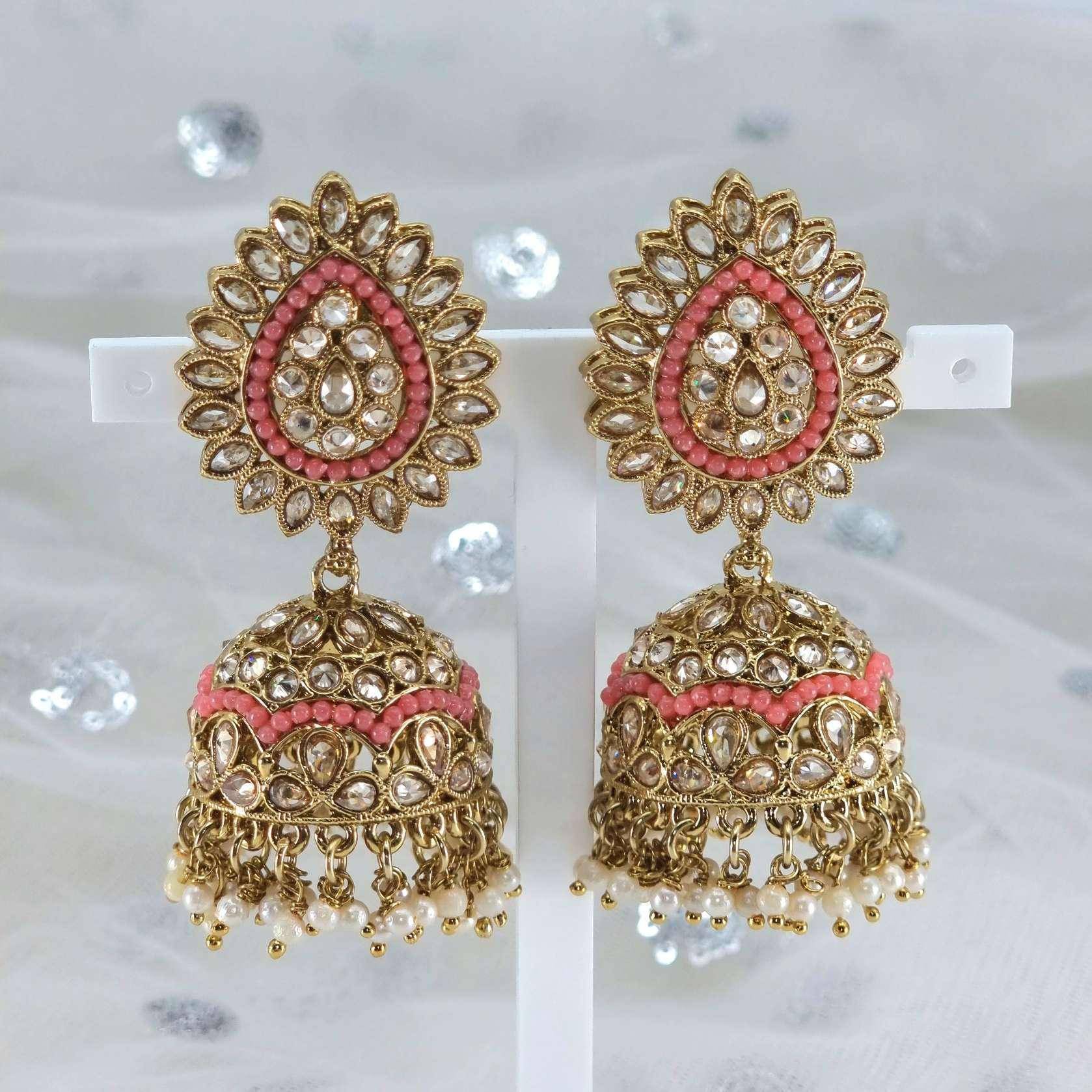 Rubab Statement Jhumki Earrings - Fancy Fab Jewels