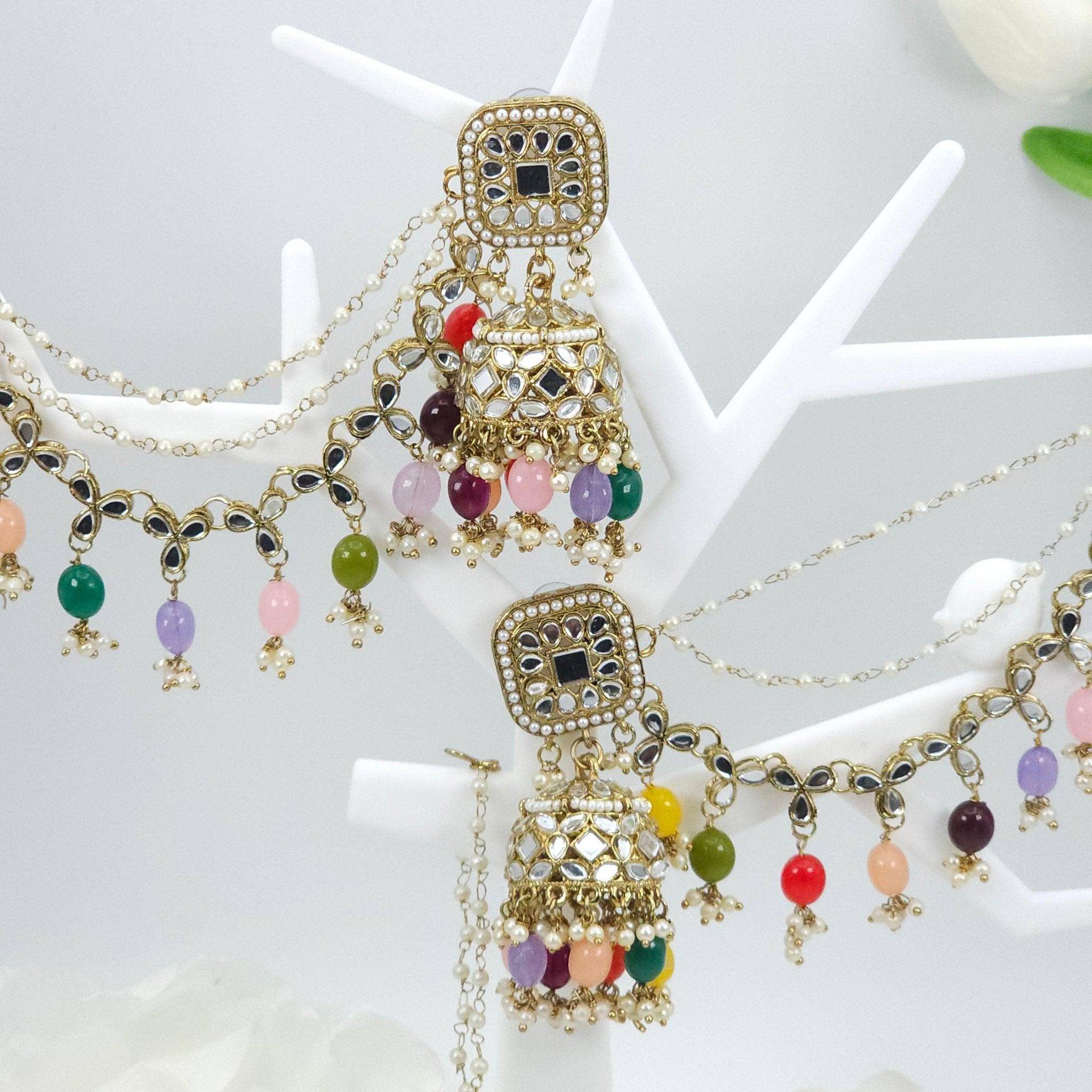 Aina Statement Jhumka Earrings - Fancy Fab Jewels