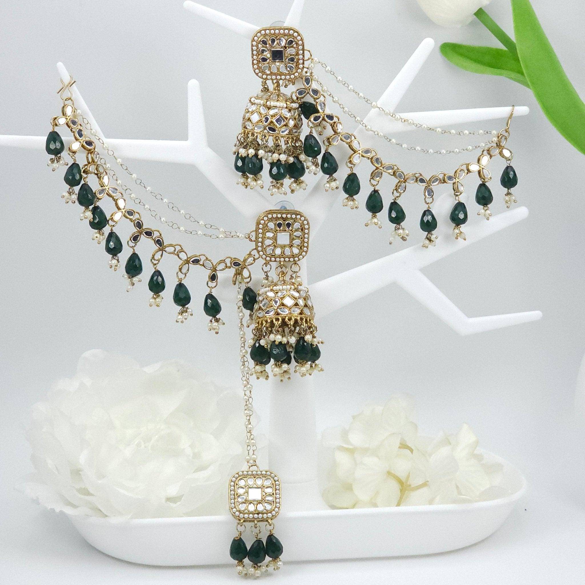 Aina Statement Jhumka Earrings - Fancy Fab Jewels