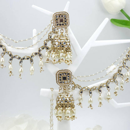 Aina Statement Jhumka Earrings - Fancy Fab Jewels