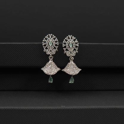 Arya - American diamond small jhumki earrings - Fancy Fab Jewels