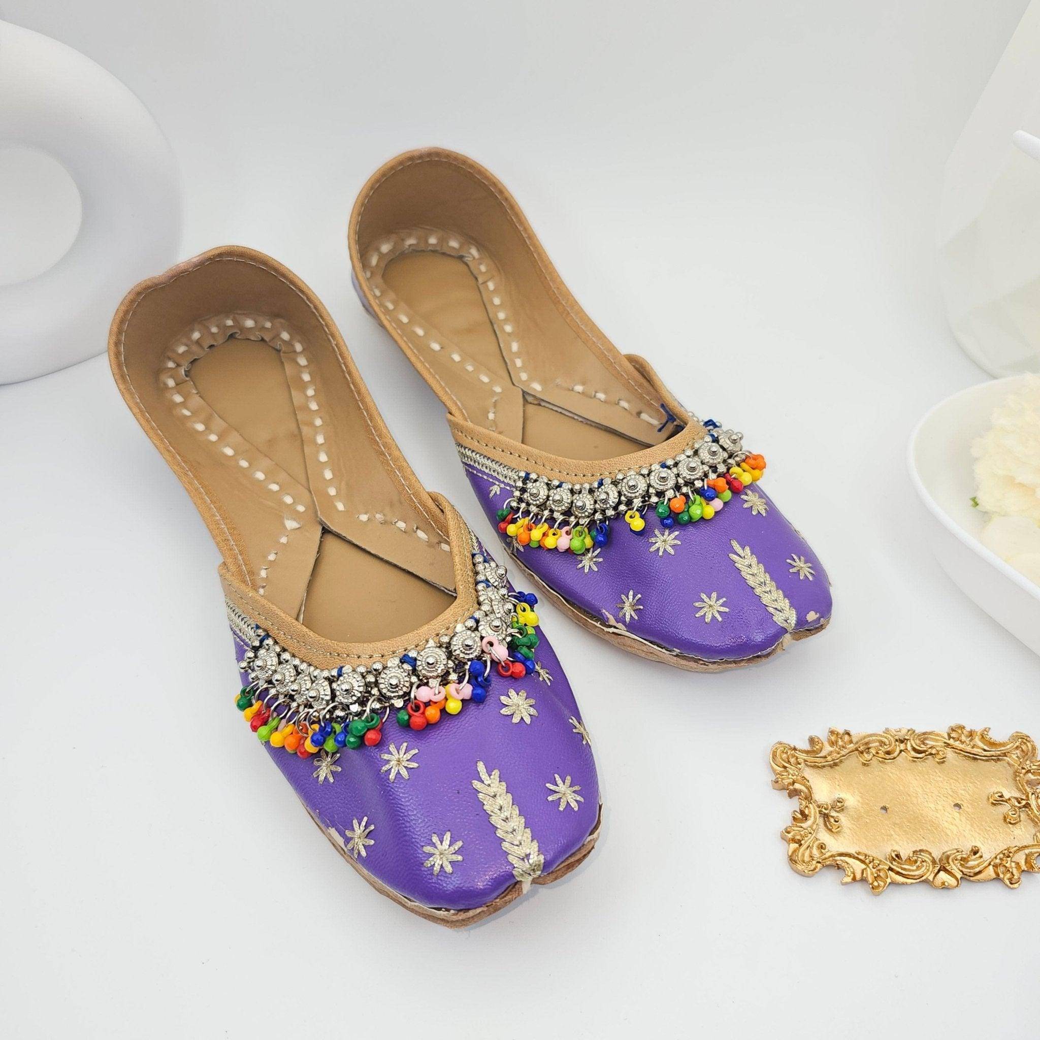 Amara - Purple Anklet Leatherett Jutti - Fancy Fab Jewels