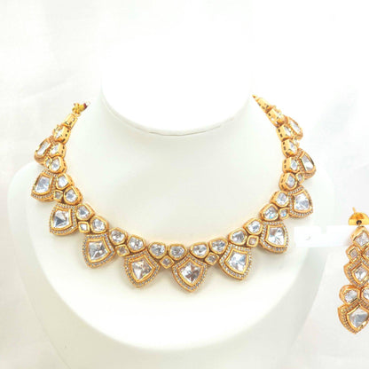 Aman Uncut Kundan Bridal Choker Necklace Set - Fancy Fab Jewels