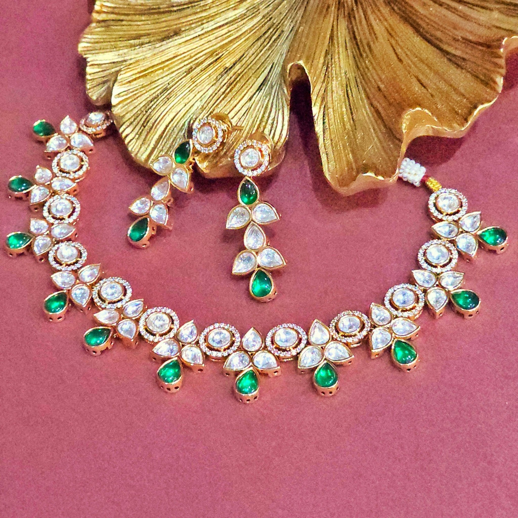Wahida Uncut Kundan Choker Necklace Set – Kundan Necklace | Fancy Fab Jewels UK
