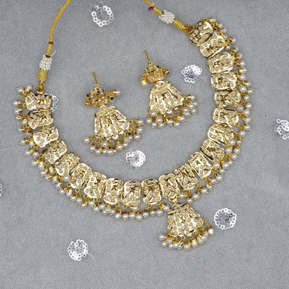 Dipali Jadau Choker Set - Elegant Jewelry for Weddings and Special Occasions - Fancy Fab Jewels