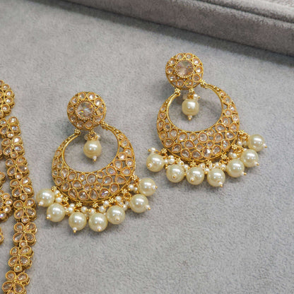 Naira Gold Plated Mala Necklace Set - Fancy Fab Jewels