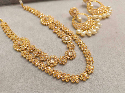 Naira Gold Plated Mala Necklace Set - Fancy Fab Jewels