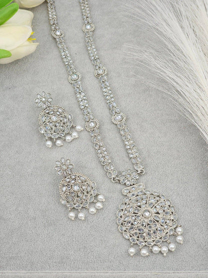 Safa Silver Rani Haar Set - Fancy Fab Jewels