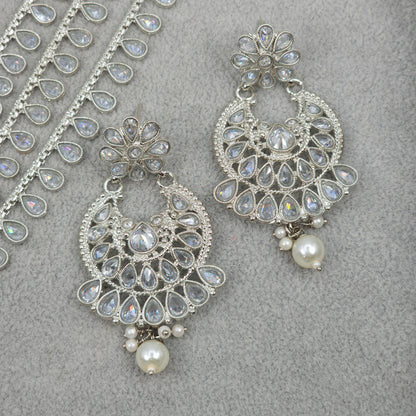 Zeenat Silver Rani Haar Set - Fancy Fab Jewels