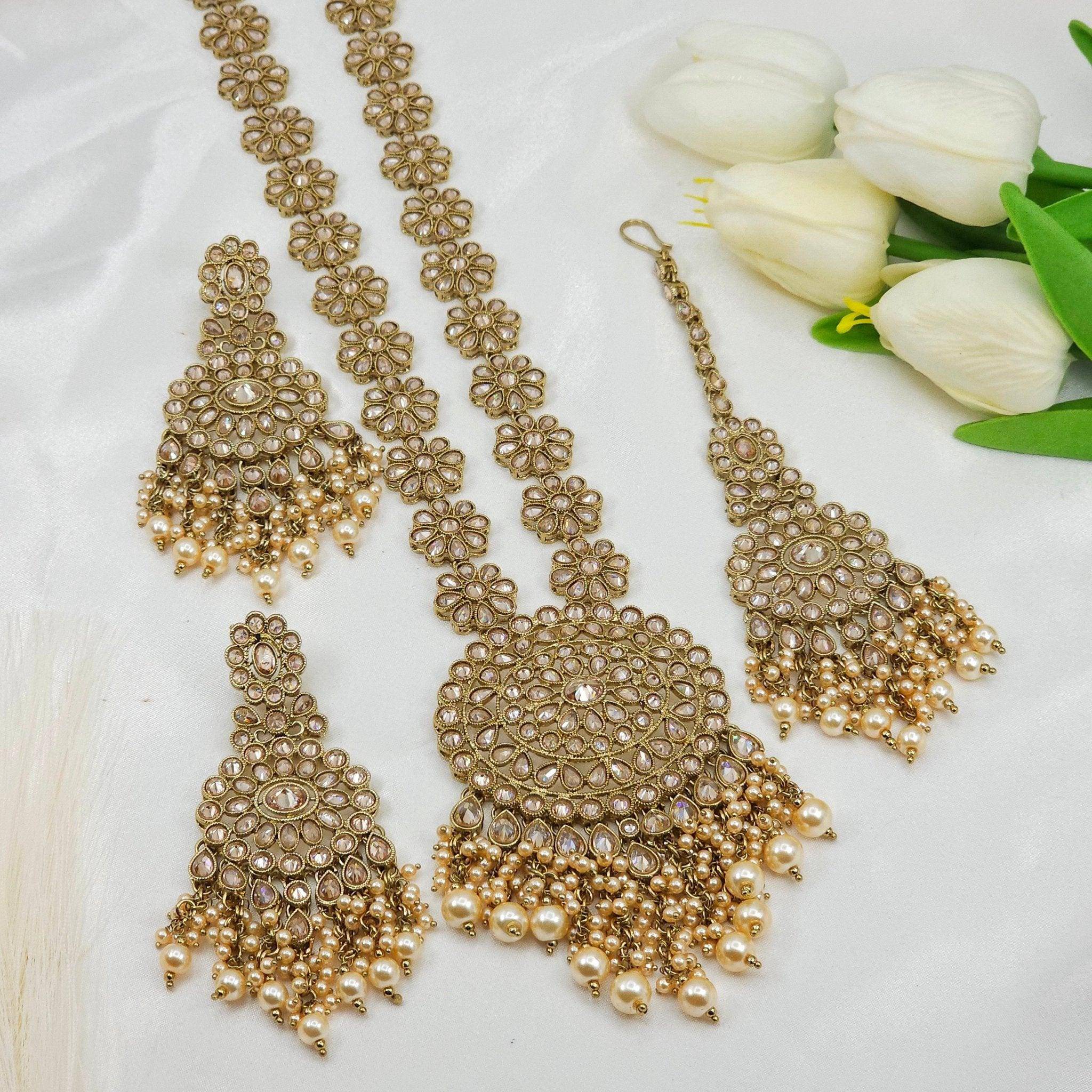 Ansa Rani Haar Set - Available in Two Colors - Fancy Fab Jewels