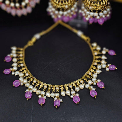 Farhaa Choker Necklace Set - Fancy Fab Jewels