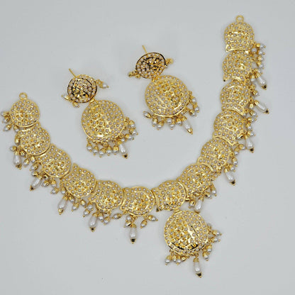 Anjum Premium Quality Jadau Nauratan Choker Set - Fancy Fab Jewels